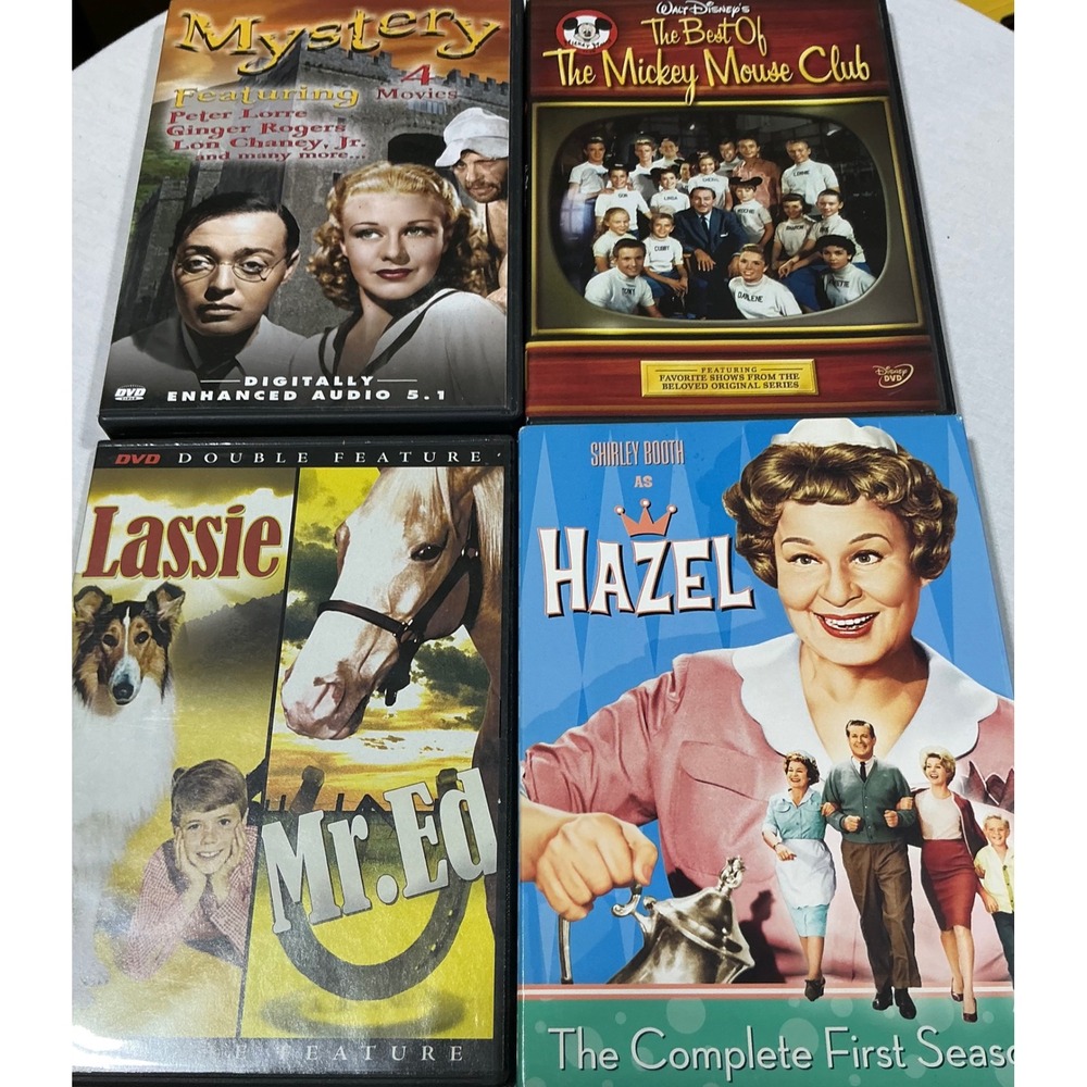 Classic TV DVD Lot Hazel Mickey Mouse Club Lassie Mr Ed Mystery 4 Sets